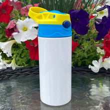 Load image into Gallery viewer, Kids STRAIGHT Flip Top Sublimation Tumbler