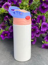 Load image into Gallery viewer, Kids STRAIGHT Flip Top Sublimation Tumbler