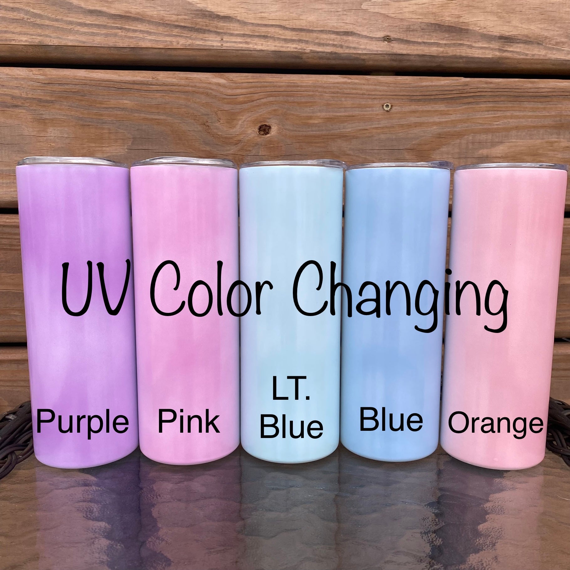 12oz Straight Kids Cups UV Color Changing Skinny Sublimation