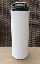Load image into Gallery viewer, 20oz Flip Top Skinny Straight Sublimation Tumbler (white)