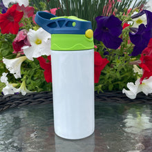 Load image into Gallery viewer, Kids STRAIGHT Flip Top Sublimation Tumbler