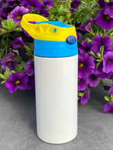 Load image into Gallery viewer, Kids STRAIGHT Flip Top Sublimation Tumbler