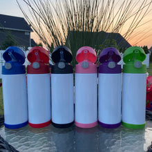Load image into Gallery viewer, 12oz Straight Flip Top Kids Tumblers (Solid Colors)
