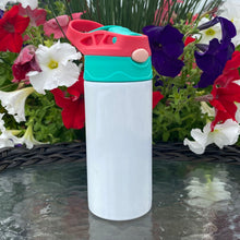 Load image into Gallery viewer, Kids STRAIGHT Flip Top Sublimation Tumbler
